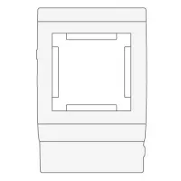 Рамка-суппорт под 2 модуля 45x45 мм PDA-45N для коробов шириной 80мм DKC In-liner