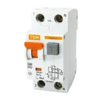 Дифавтомат TDM Electric АВДТ 32 2P 16А ( C ) 4.5 кА, 10 мА ( AC ), SQ0202-0502