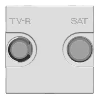 Розетка TV-FM-SAT ABB ZENIT, проходная, скрытый монтаж, шампань, 2CLA225180N1901