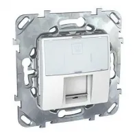 Розетка компьютерная 1xRJ45 Cat.5 Schneider Electric UNICA, белый, MGU5.421.18ZD