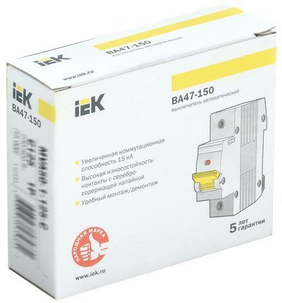 KARAT Автоматический выключатель ВА47-150 1P C 63А 15кА IEK