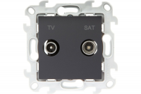 Розетка TV-SAT оконечная Simon 24 Harmonie, графит