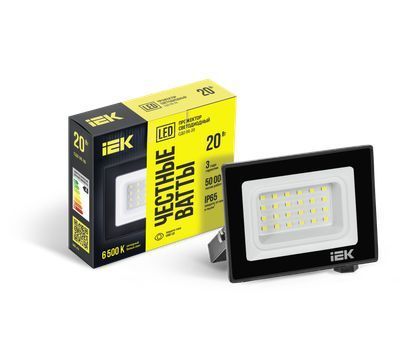 IEK  20Вт  6500К  1800Лм  IP65  127х110х30 черный  / СДО 06-20