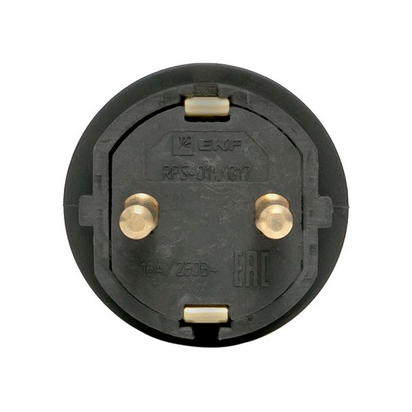 Вилка угловая каучуковая с кольцом 230В 2P+PE 16A IP44 EKF Марс