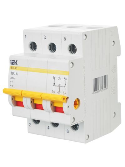 KARAT Выключатель нагрузки (мини-рубильник) ВН-32 3P 100А IEK