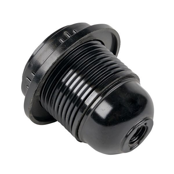 Патрон карболитовый с кольцом Е27 черн. EKF