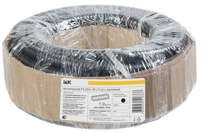 Металлорукав  20мм в ПВХ-изоляции Р3-ЦП черн. с протяжкой (15 м) IEK CMP10-20-015 (кратно 15)