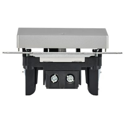 BRITE Выключатель 1-клавишный с индикацией 10А ВС10-1-1-БрА алюминий IEK