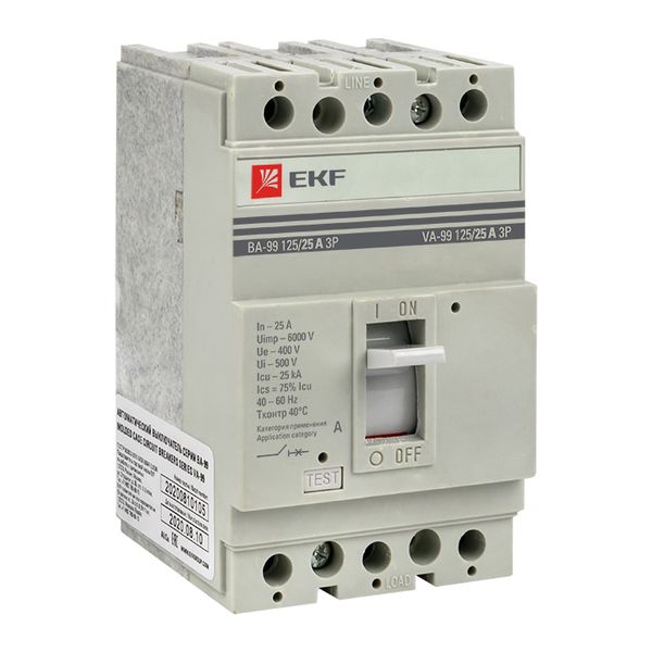 Выкл. Автом.  3П    25А  25кА ВА99 125/25А  EKF  PROxima