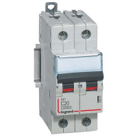 Выкл.автом.  2П  20A  хар-ка C  10кА/16кА  LGR  DX3 409203