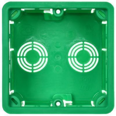 Коробка распаячная ОП 92х92х45 КМ41021 для полых стен (с саморезами метал. лапки. с крышкой) ИЭК UKG