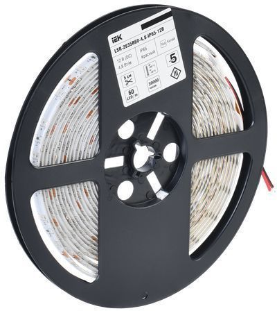 Лента светодиодная 5м LSR-2835R60-4,8-IP65-12В IEK