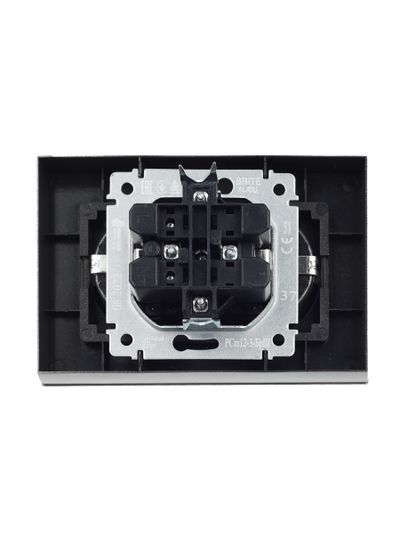 BRITE Розетка 2-местная с заземлением с защитными шторками 16А в сборе РСш12-3-БрШ шампань IEK