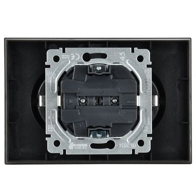 BRITE Розетка 2-местная с заземлением без защитных шторок 16А в сборе РС12-3-БрТБ темная бронза IEK