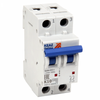 Выключатель автоматический модульный OptiDin BM63-2NK6-10-УХЛ3 в комплекте 2 заглушки