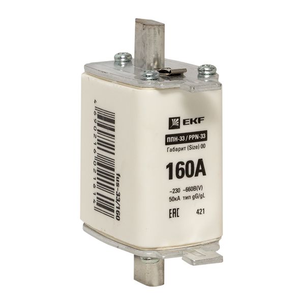Плавкая вставка ППН-33 160/160А габарит 00 EKF