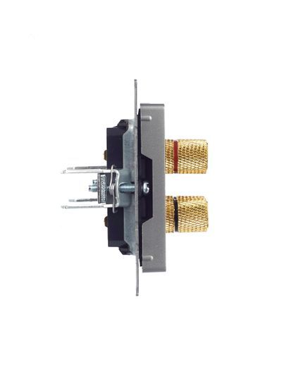 BRITE Аудиорозетка 4-местная РА10-БрС сталь IEK