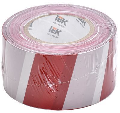 Лента сигнальная оградительная ЛО-250 (50мм-35мкм) красно-белая 250м IEK