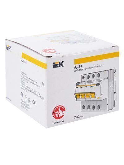 KARAT Дифференциальный автомат АД14 4P 32А 100мА тип AC IEK