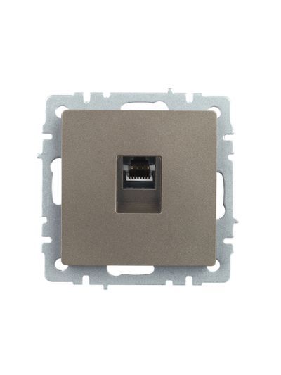 BRITE Розетка компьютерная RJ45 кат.5E РК10-БрШ шампань IEK