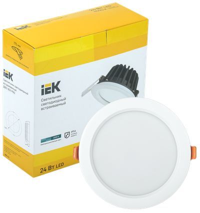 IEK 24Вт 4000K 2500Лм d190 мм внутр175 мм круг белый  IP54 /ДВО 1821 PRO