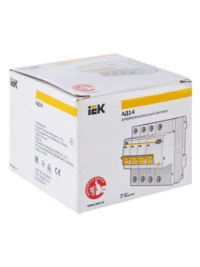KARAT Дифференциальный автомат АД14 4P 50А 30мА тип AC IEK