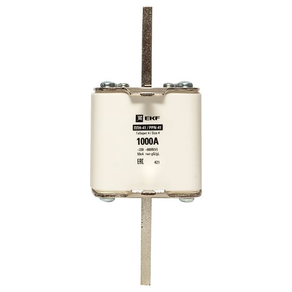 Плавкая вставка ППН-41 1250/1000А габарит 4 EKF