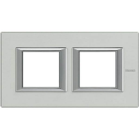 Рамка 2х2П 71мм горизонтальная Алюминий Axolute  HA4802M2HXC