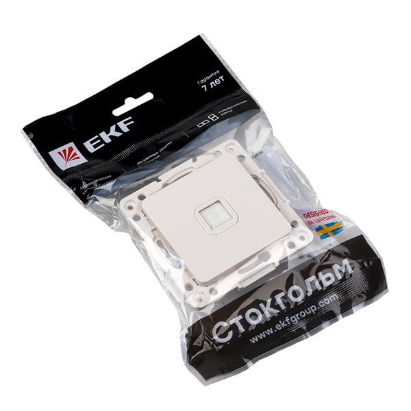 Стокгольм Механизм Розетки RJ-45 1-местной белый EKF PROxima