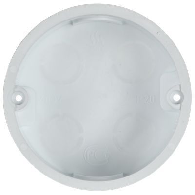 Коробка распаячная КМ41004 для твердых стен безгалогенная (HF) D=80х40мм с крышкой IEK