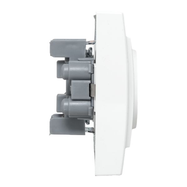 Минск Розетка 2-местная СП с заземлением 16А белая с защ. штор. EKF Basic