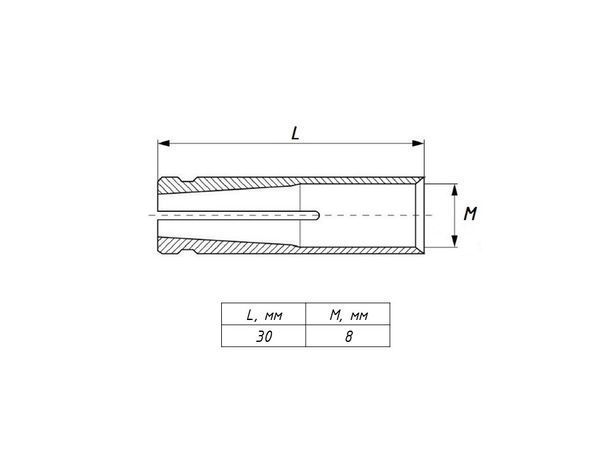 Анкер латунный забивной М8 EKF