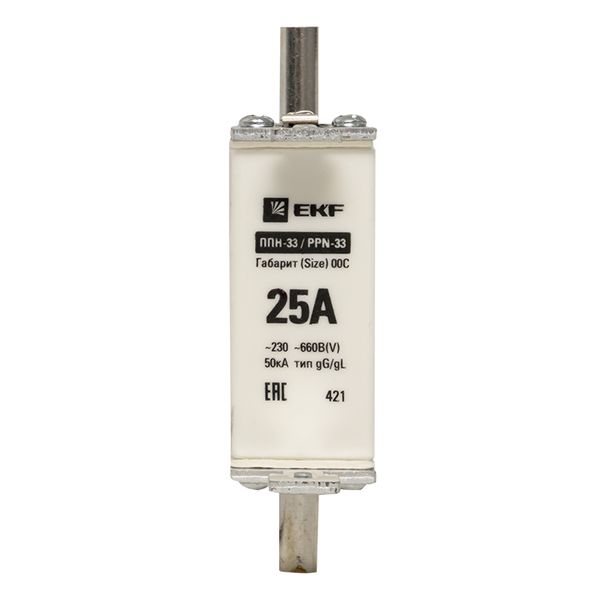 Плавкая вставка ППН-33 100/ 25А габарит 00С EKF