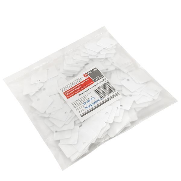 Бирка кабельная маркировочная У-153 (250шт.) малый квадрат EKF PROxima