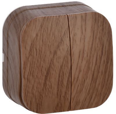 GLORY Выключатель 2-клавишный для открытой установки 10А ВС20-2-0-ХД дуб IEK