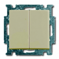 ABB  Basic 55  Сhalet-White Выкл. мех-м 2-кл. 1-пол. с клав. 1012-0-2187
