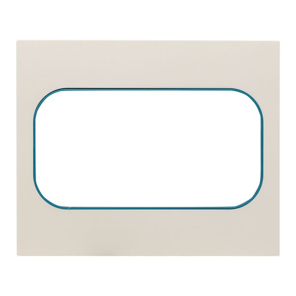 Стокгольм Рамка для розетки 2-местная белая с линией цвета синий EKF PROxima