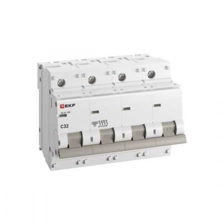 Автоматический выключатель ВА 47-100 4P 32А (C) 10kA PROXIMA EKF