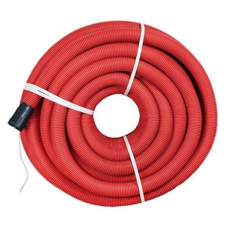 Труба гофр. двустенная ПНД/ПНД гибкая с протяжкой d125 мм (50 м) красная EKF-Plast