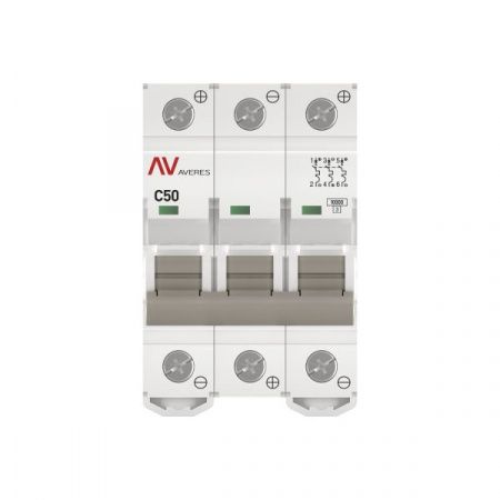 Выключатель автоматический AV-10 DC 3P 50A (C) 10kA EKF AVERES