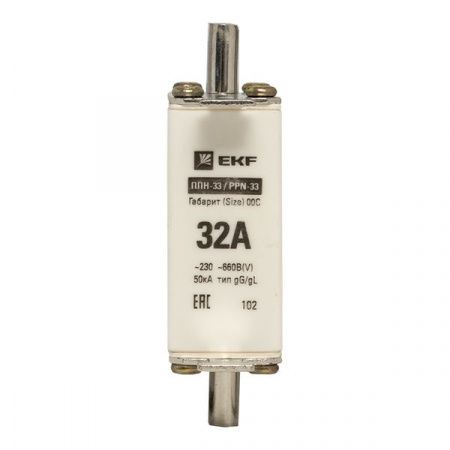 Плавкая вставка ППН-33 100/ 32А габарит 00С EKF