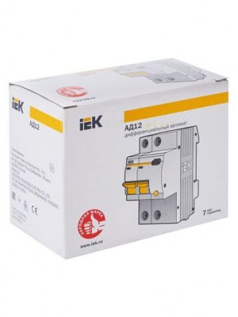 KARAT Дифференциальный автомат АД12 2P 50А 100мА тип AC IEK