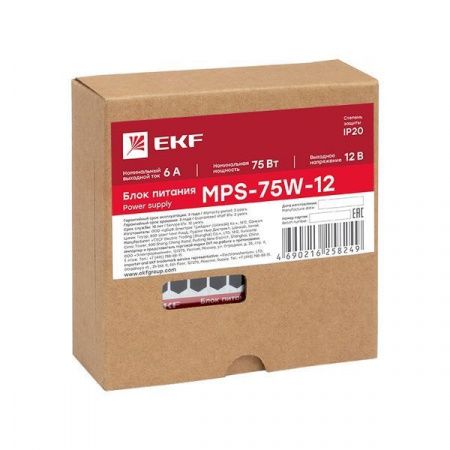 Блок питания 12В MPS-75W-12 EKF Proxima