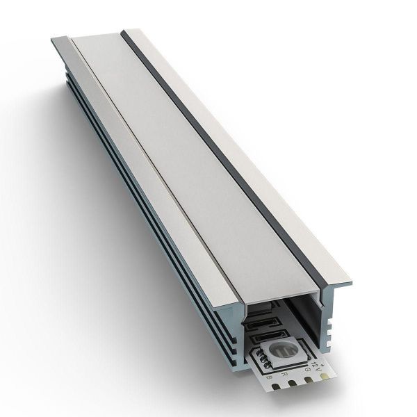 Профиль встраиваемый с рассеивателем серебро 1м. Apeyron 08-11