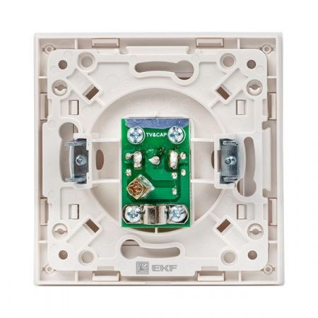 Стокгольм Механизм Розетки TV 1-местной 75Ом 5-862МГц винтовые клеммы белый EKF PROxima