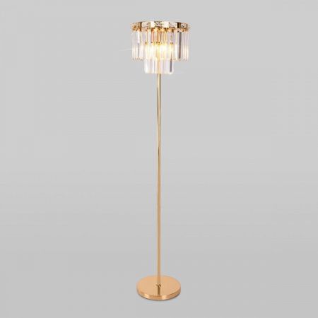 Торшер Eurosvet Elegante 01137/3 золото/прозрачный хрусталь Strotskis