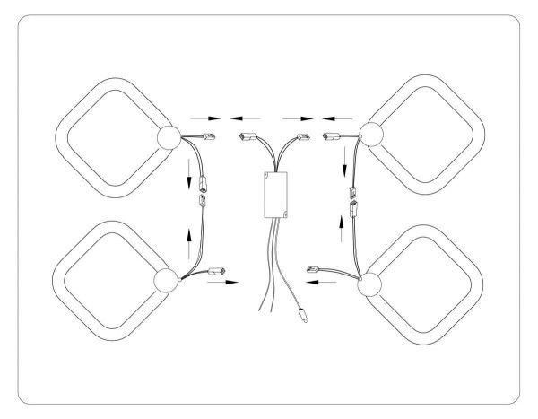 Потолочная светодиодная люстра Ambrella light Acrylica Original FA3819