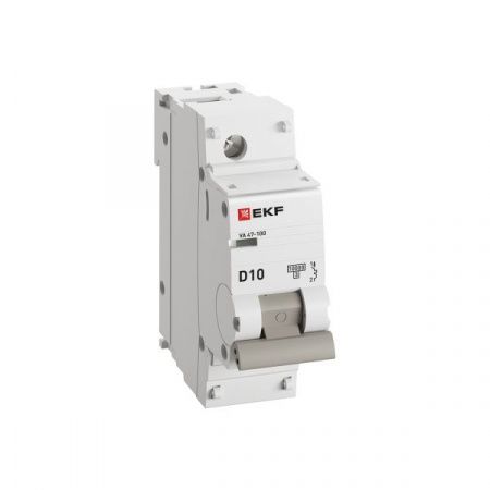 Автоматический выключатель 1P 10А (D) 10kA ВА 47-100 EKF PROxima