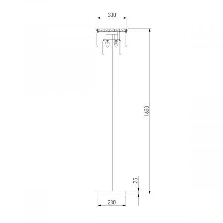 Торшер Eurosvet Elegante 01137/3 золото/прозрачный хрусталь Strotskis