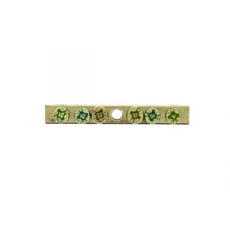 Шина PEN "ноль-земля" (6x9мм) 6 отверстий латунь крепеж по центру EKF PROxima